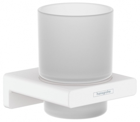 Accesorii lavoar - Suport pahar periute de dinti culoare alb mat Hansgrohe AddStoris 41749700