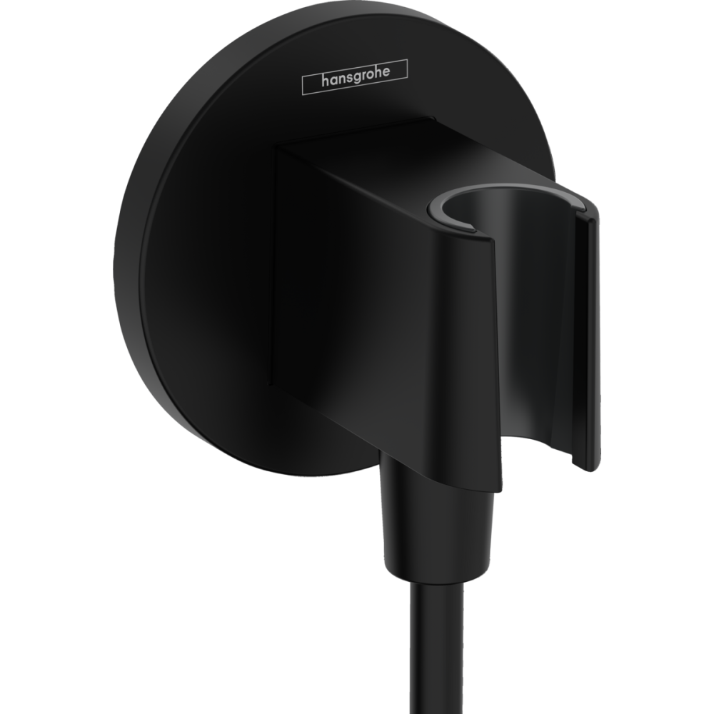 Pare, furtunuri și accesorii pentru duș - Suport para dus negru mat Hansgrohe Fixfit S 26888670