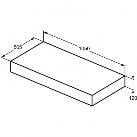 Blat pentru lavoar Ideal Standard Adapto 105 cm gri pietris [2]