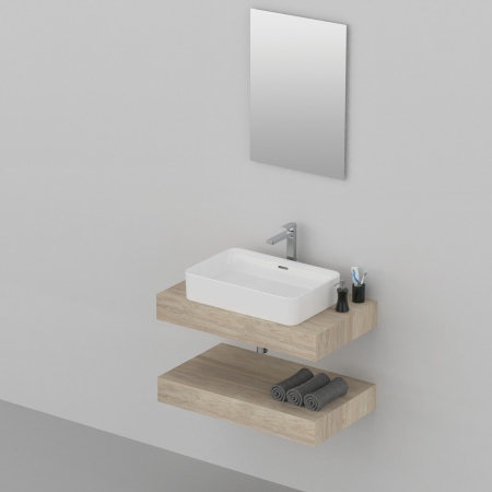 Blat pentru lavoar Ideal Standard Adapto 85 cm maro deschis [2]