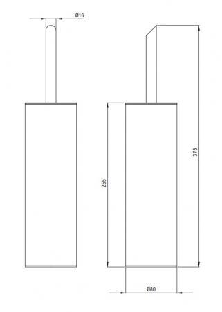 Suport perie wc titan mat, montare pardoseala, Deante Silia [1]