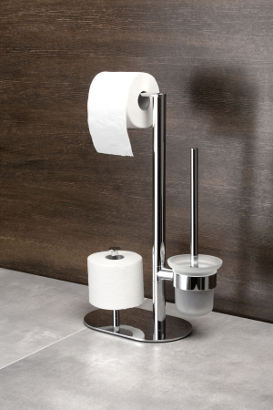 Suport perie wc multifunctional crom lucios, Deante Round [1]