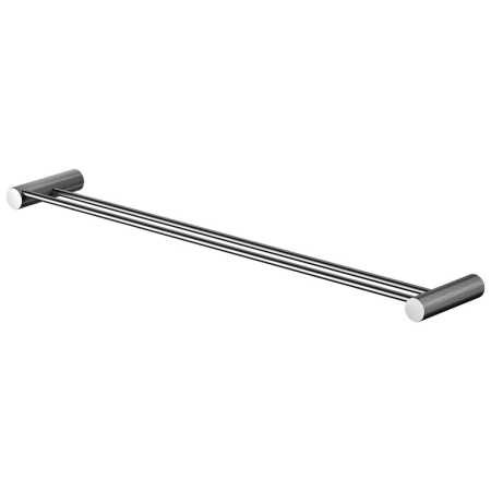 Cuiere si suport prosoape - Suport portprosop dublu 60 cm, gri metalic, Cersanit Zen