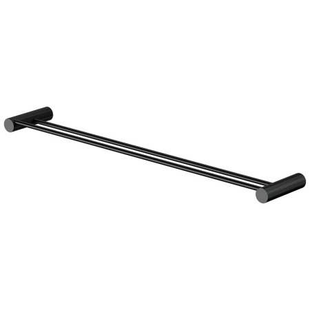 Cuiere si suport prosoape - Suport portprosop dublu 60 cm, negru, Cersanit Zen