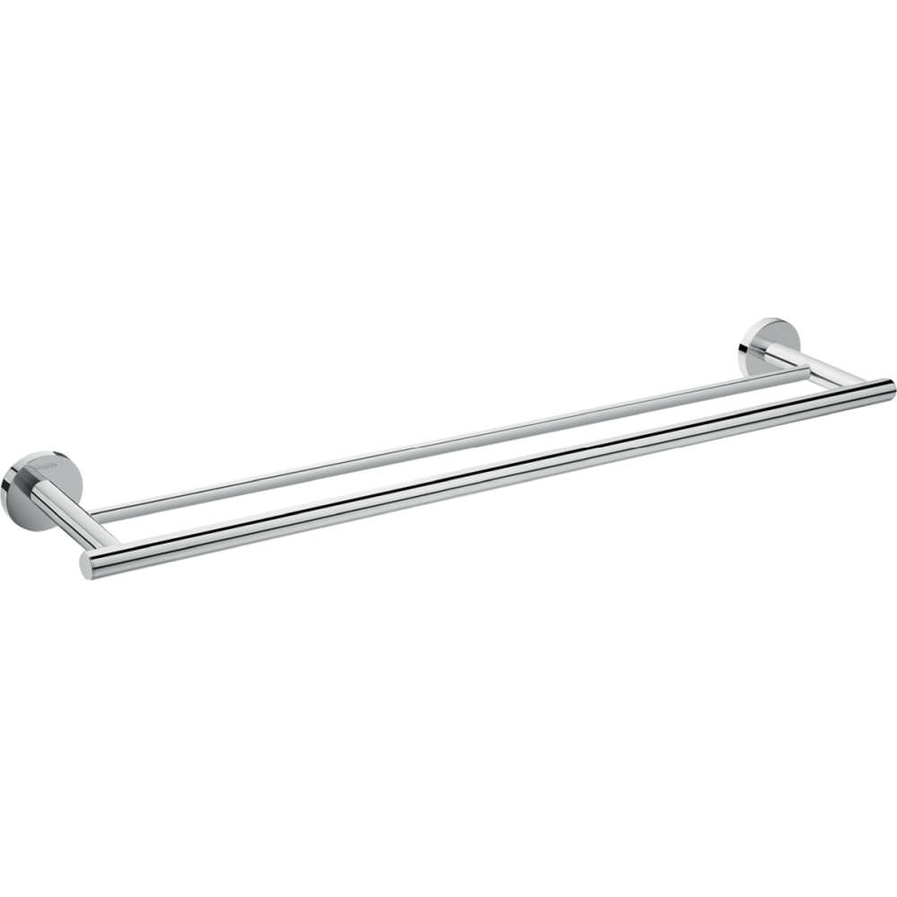 Cuiere si suport prosoape - Suport prosop baie dublu crom Hansgrohe Logis Universal 41712000