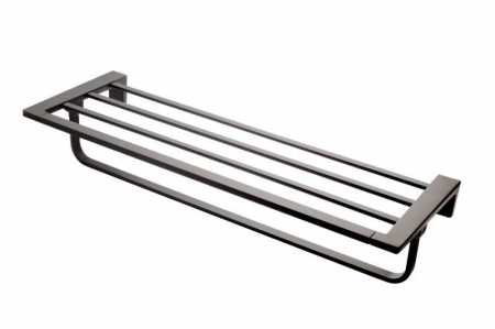 Cuiere si suport prosoape - Suport prosop baie FDesign Piazza, 60 cm, negru mat