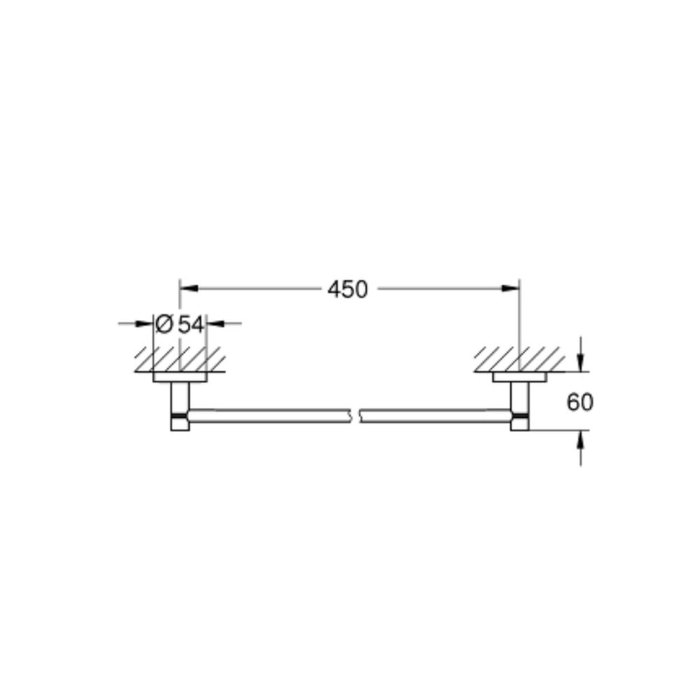 Suport prosop baie Grohe Essentials 45 cm auriu periat Cool Sunrise [1]
