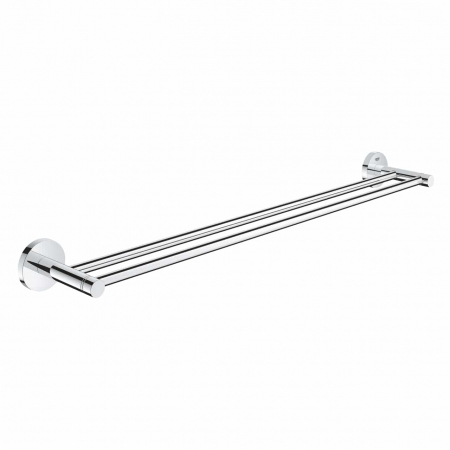 Cuiere si suport prosoape - Suport prosop baie dublu Grohe Essentials 60 cm crom lucios
