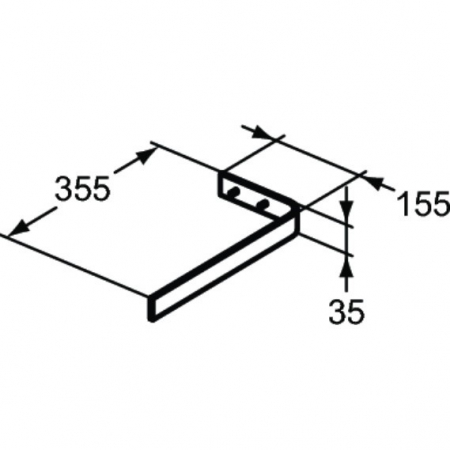 Suport prosop baie pentru mobilier Ideal Standard Adapto Bordo 36 cm crom lucios [5]