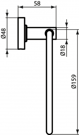 Suport prosop baie rotund crom lucios Ideal Standard IOM [1]