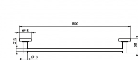 Suport prosop baie Ideal Standard IOM 60 cm crom [1]
