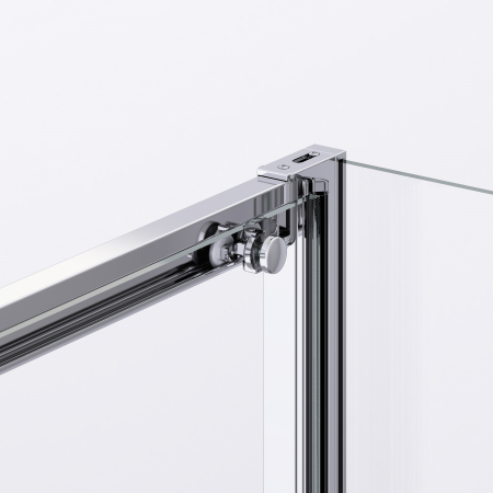 Cabina dus crom 100x100 cm, usa culisanta, grosime sticla 6 mm, tratament anticalcar, Ronal Divera [9]