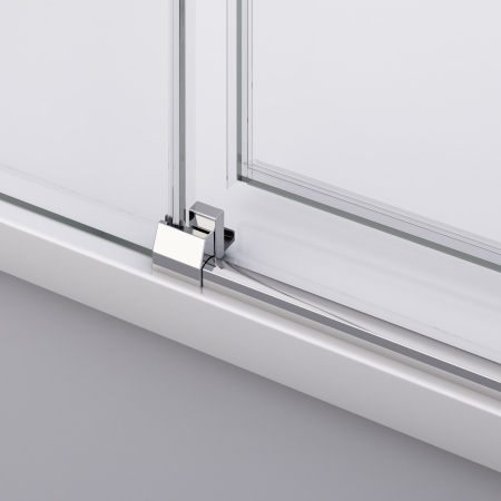 Cabina dus crom 100x100 cm, usa culisanta, grosime sticla 6 mm, tratament anticalcar, Ronal Divera [3]