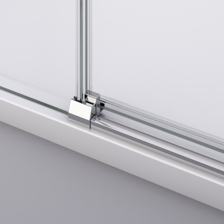 Cabina dus crom 100x100 cm, usa culisanta, grosime sticla 6 mm, tratament anticalcar, Ronal Divera [2]