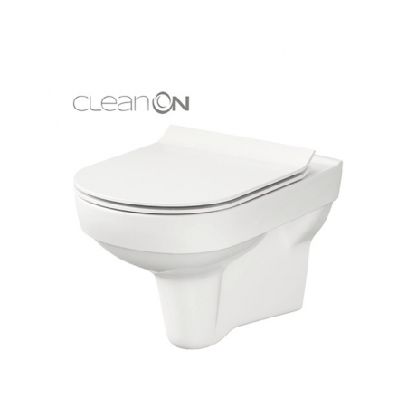 Baie - Set vas wc suspendat rimless cu capac soft close si easy off Cersanit, City