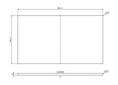 Blat pentru mobilier baie 80 cm, alb mat, Cersanit Tirso [1]