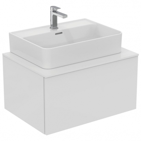 Dulap baie suspendat Ideal Standard Adapto pentru lavoar, 70 cm, alb lucios, blat cu decupaj [1]