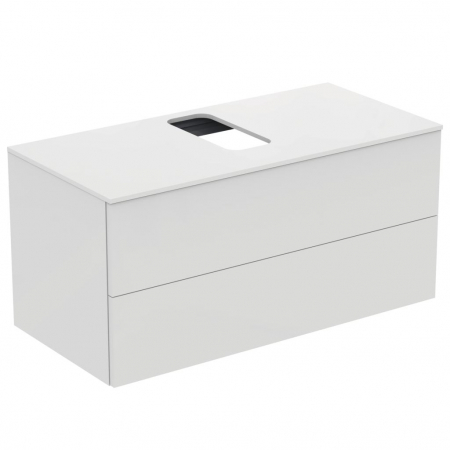 Mobilier pentru lavoar - Dulap baie suspendat Ideal Standard Adapto pentru lavoar, 105 cm, alb lucios, blat cu decupaj