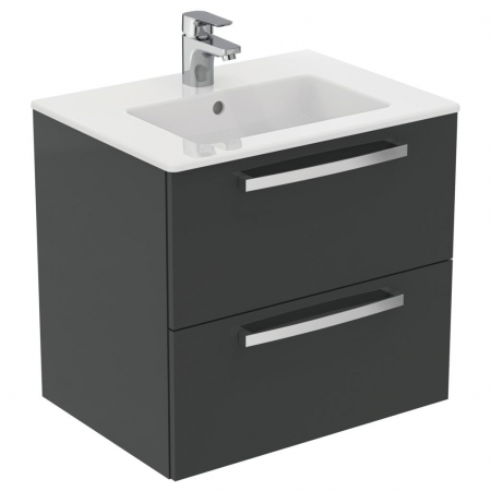 Mobilier pentru lavoar - Dulap baie suspendat Ideal Standard Tempo pentru lavoar, 60 cm, gri lucios