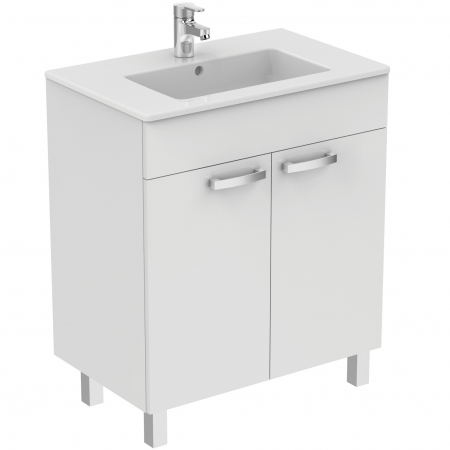 Dulap baie cu picioare Ideal Standard Tempo pentru lavoar, 70 cm, alb lucios [1]