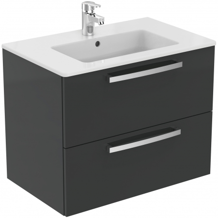 Mobilier pentru lavoar - Dulap baie suspendat Ideal Standard Tempo pentru lavoar, 70 cm, gri lucios