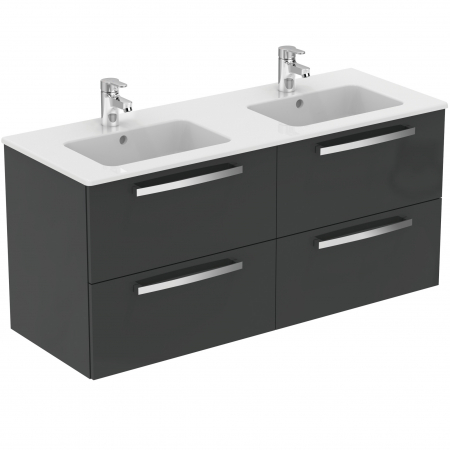 Mobilier pentru lavoar - Dulap baie suspendat Ideal Standard Tempo pentru lavoar, 120 cm, gri lucios