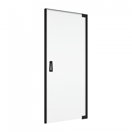 Usi, paravane si pereti dus - Usa batanta cu profil compensator, negru mat, 70 cm, instalare dreapta, Ronal Cadura