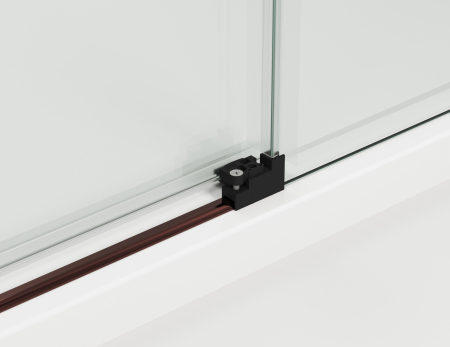 Usa culisanta de dus in nisa, 1300 mm, bordeaux metal, doua elemente, Ronal Oriana [2]