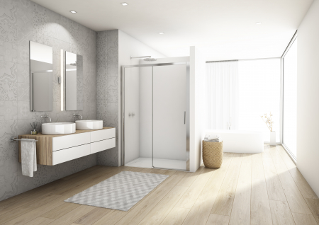 Usa culisanta de dus in nisa, 1200 mm, crom, doua elemente, Ronal Divera [1]