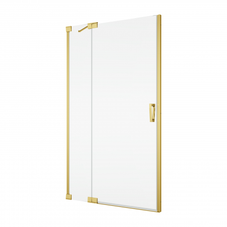 Usi, paravane si pereti dus - Usa dus batanta 100x200 cm cu segment fix Sanswiss Cadura auriu lucios deschidere stanga