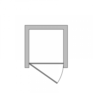 Usa dus batanta sticla cu cadru metalic Sanswiss, Ocelia [4]