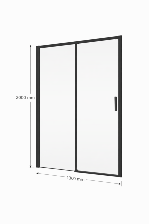 Usa dus glisanta 130 cm, grosime sticla 6 mm, tratament anticalcar, profil negru mat, Ronal Divera [3]