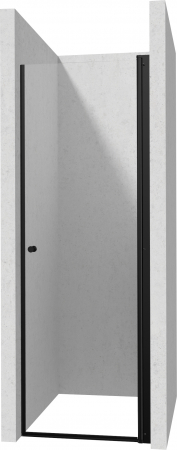 Usi, paravane si pereti dus - Usa sticla dus batanta 80x200 cm profil negru Deante Kerria Plus 2