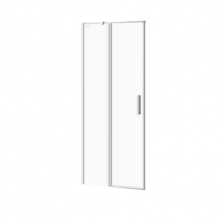 Usi, paravane si pereti dus - Usa sticla dus batanta 80x195 cm profil crom Cersanit Moduo, montare stanga