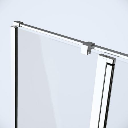 Usa sticla dus batanta 80x195 cm profil crom Cersanit Moduo, montare stanga [1]