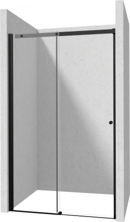 Usi, paravane si pereti dus - Usa sticla dus culisanta 110x200 cm profil negru Deante Kerria Plus