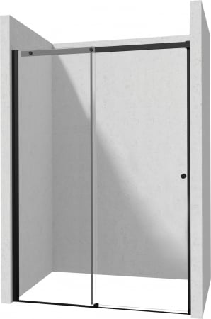 Usi, paravane si pereti dus - Usa sticla dus culisanta 180x200 cm profil negru Deante Kerria Plus