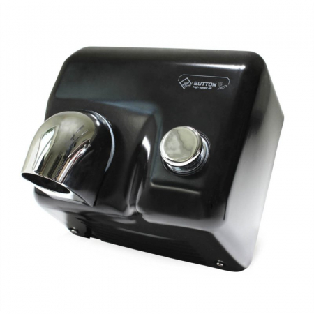 Baie - Uscator de maini cu aer cald, negru mat, Jet Dryer BUTTON