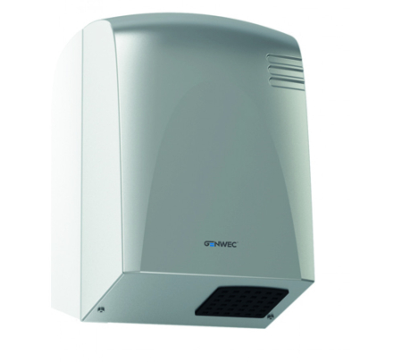 Baie - Uscator de maini Genwec,inox satinat, 1250W, cu senzor infrarosu, trafic mediu