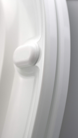 Vas wc compact, alb,  fara bordura, capac cu spăaare turbionara, Deante Jasmin [3]