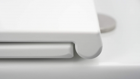 Vas wc compact, alb,  fara bordura, capac cu spăaare turbionara, Deante Jasmin [5]