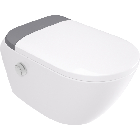 Vas WC suspendat smart Deante Silia Basic cu capac automat si functie bideu alb lucios [1]