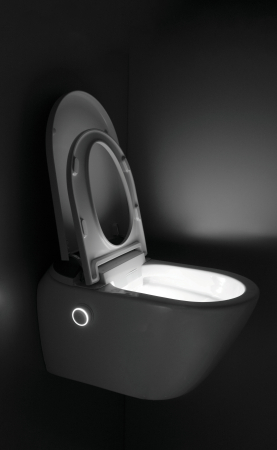Vas WC suspendat smart Deante Silia Basic cu capac automat si functie bideu alb lucios [6]