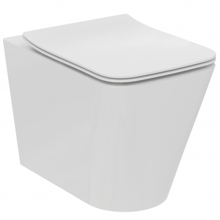 Vase WC - Vas wc stativ Ideal Standard Blend Curve AquaBlade alb lucios back to wall cu capac inclus