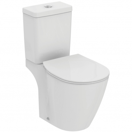 Baie - Vas wc stativ Ideal Standard Connect cu functie bideu alb lucios cu rezervor si capac inclus