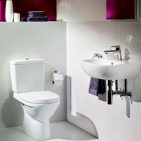 Vas wc stativ monobloc, direct flush, rotund, alb, O.Novo, Villeroy & Boch [3]