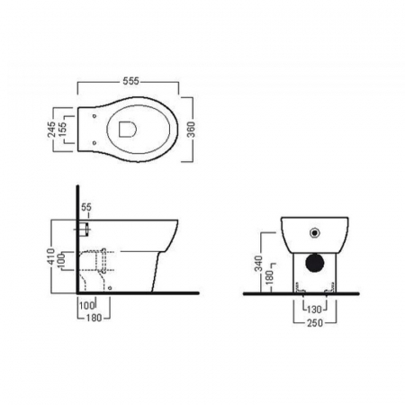 Vas Wc stativ rectificat rimless Hatria Nido [5]