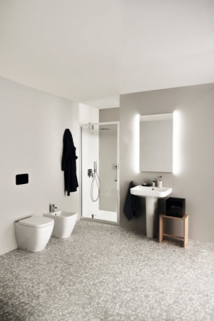 Vas wc stativ rimless plus Ideal Standard i.life B alb lucios back to wall cu capac inclus [5]
