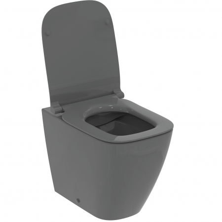 Vas wc stativ rimless plus Ideal Standard i.life B gri lucios back to wall cu capac inclus [3]