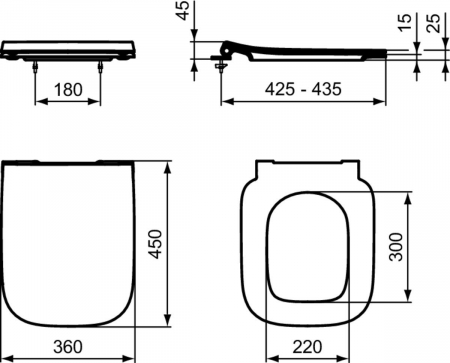 Vas wc stativ rimless plus Ideal Standard i.life B gri lucios cu rezervor si capac inclus [8]